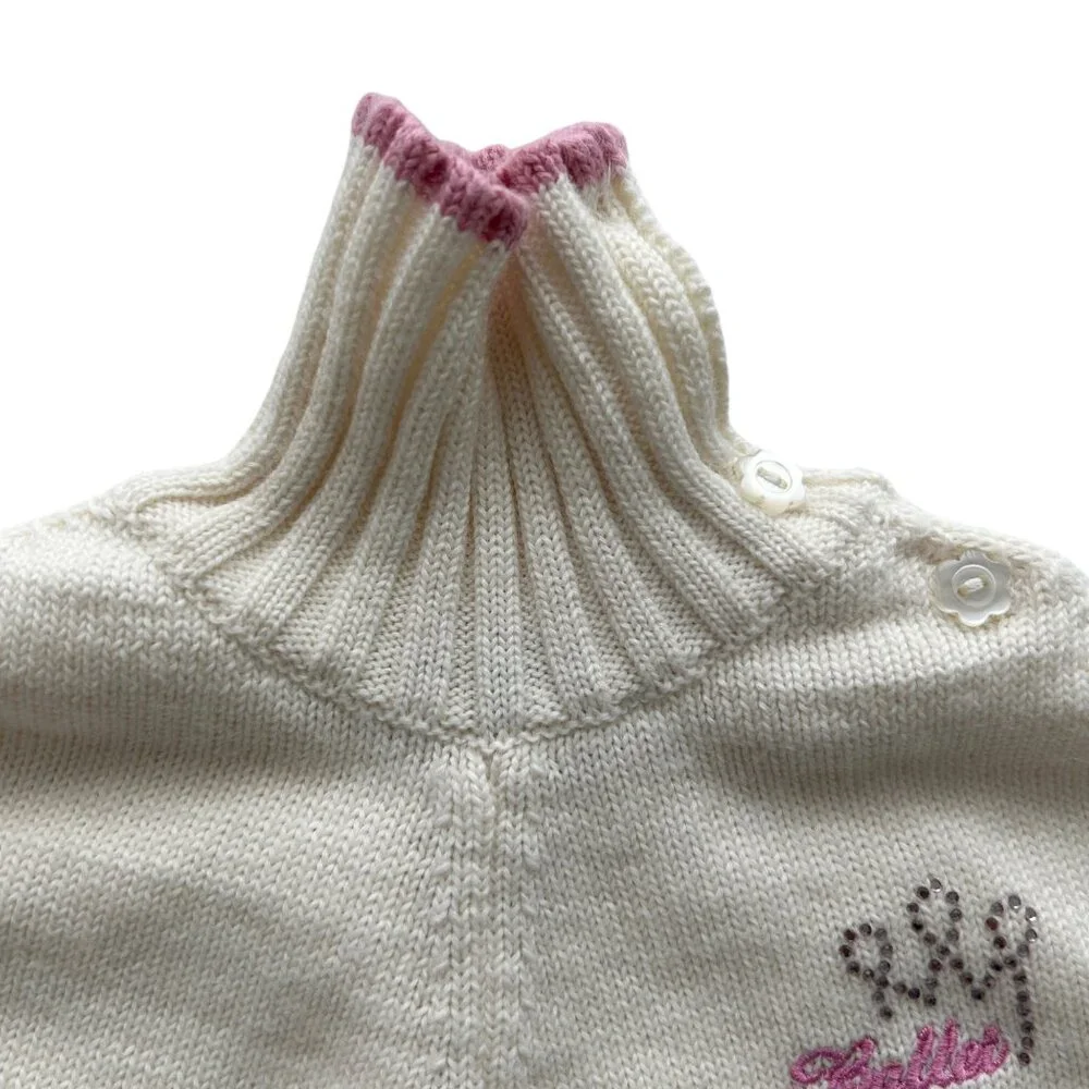 Goodbaby Wool Blend Ballet Embroidered‎ Knit Sweater Poncho (12-18 months)